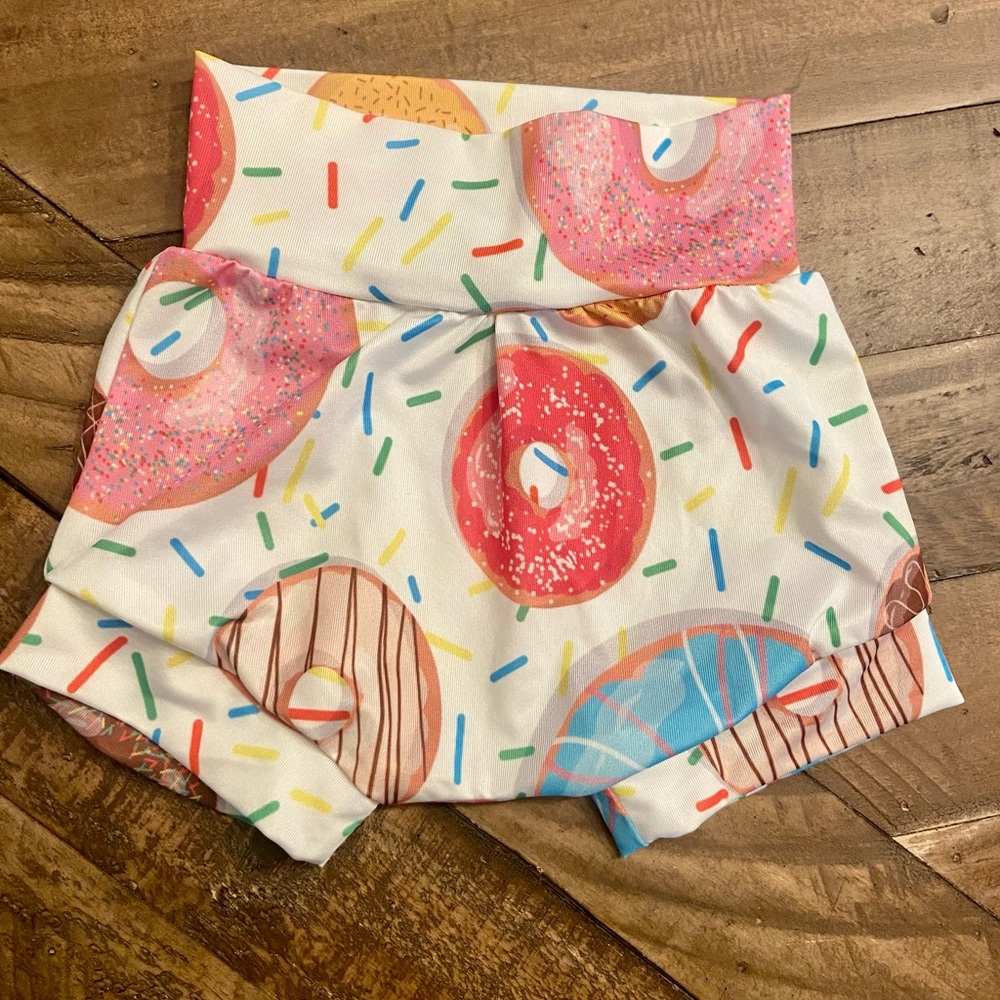 Donut birthday shorts smash cake outfit diaper cover